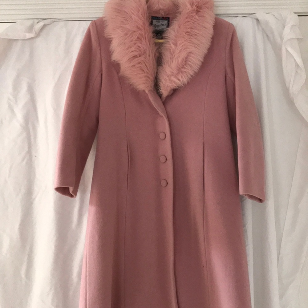 Rothschild Pink Girls Pea Coat